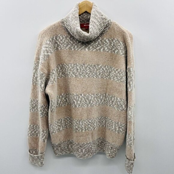 Net.153 Womens Size Large Soft Fuzzy Long Sleeve Turtleneck Sweater in Brown - Picture 1 of 6